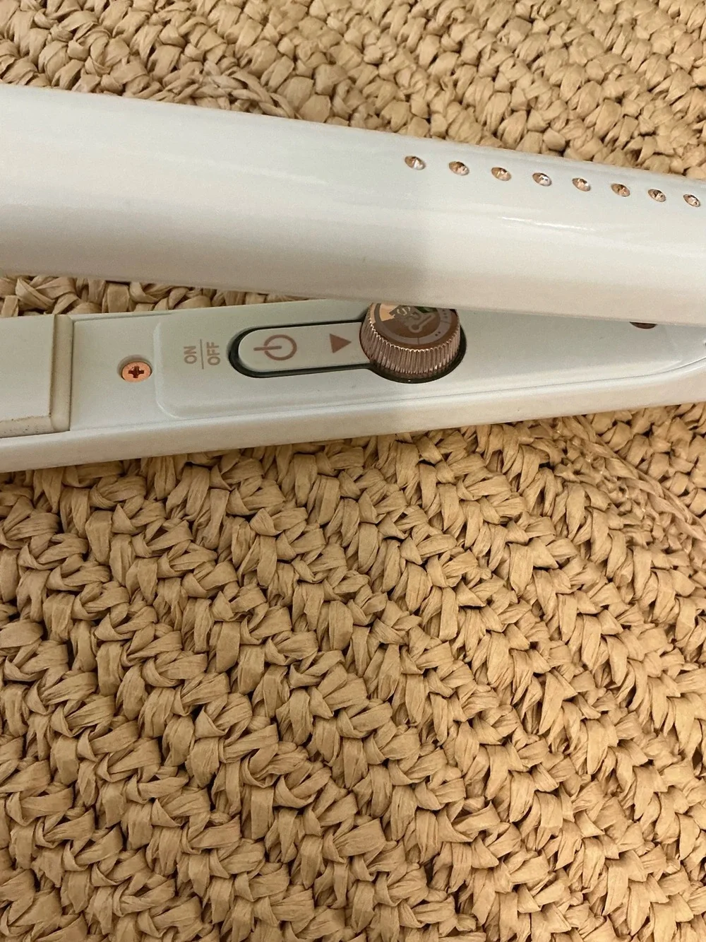 T3 White Ceramic Hair Straightener with LED Indicators